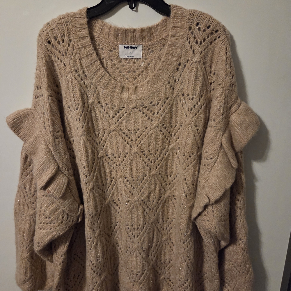 Old Navy Women's Beige Knit Sweater
